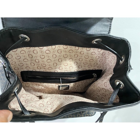 Guess Genuine Leather Mini Backpack Purse for Women: Anti-Theft Designer Leath main image 5
